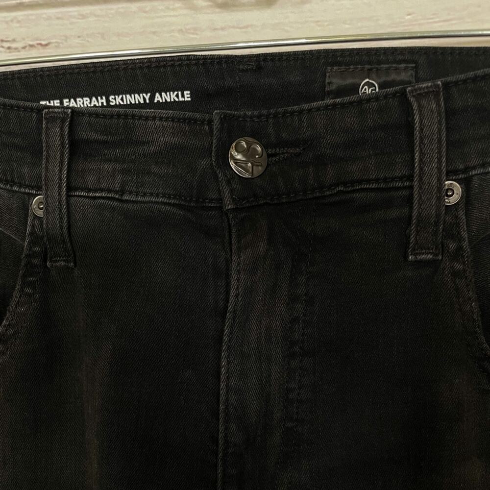 AG Jeans Farrah Black Skinny Ankle Jeans, EUC, Size 29, MSRP $228 - Picture 4 of 11